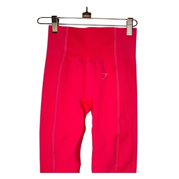 Gymshark Ultra Seamless Neon Pink Sports Bra and Leggings Set SMALL - Picture 15 of 17